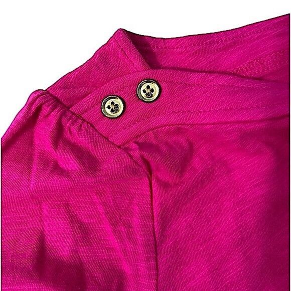 🌴 NEW Crazy 8 Solid Raspberry Boatneck Long Sleeve Top Girls L(10-12) Pink - Picture 3 of 9